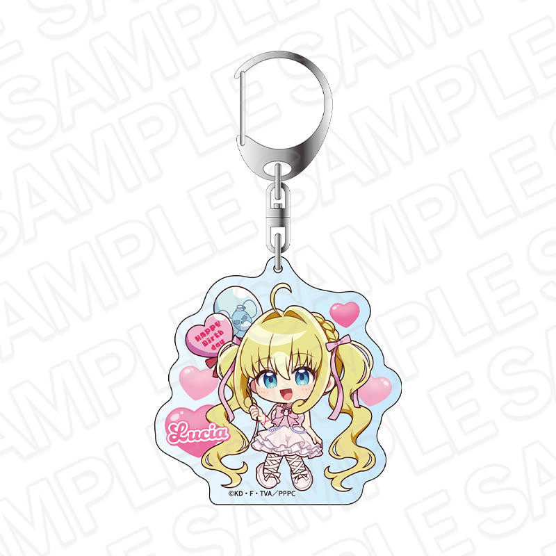 マーメイドメロディー ぴちぴちピッチ ホログラムキーホルダー るちあ Birthday Party! デフォルメ ver. - AniSmile