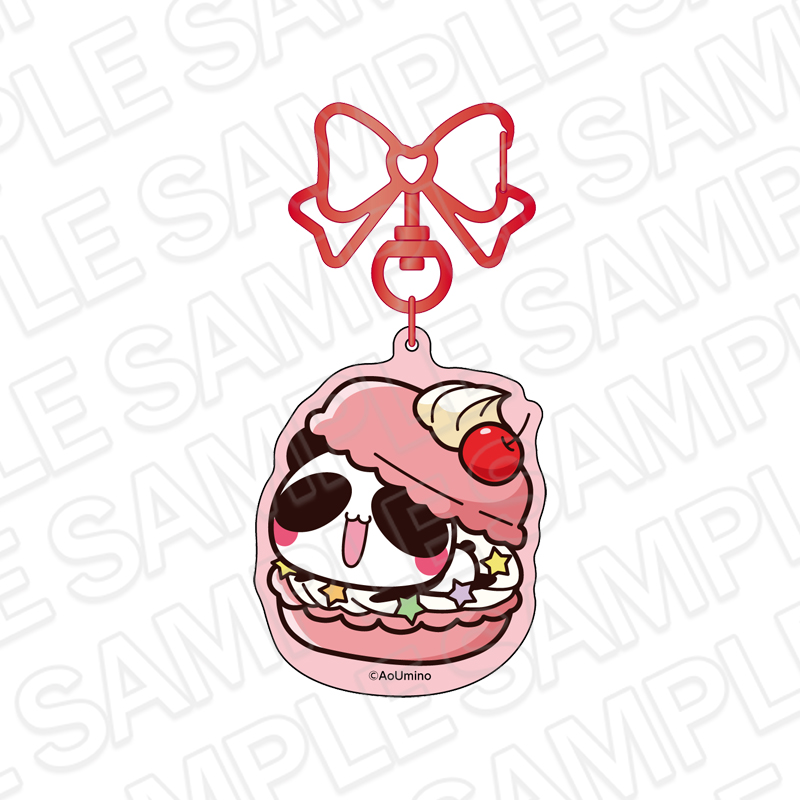 あおぱんだ ホログラムアクリルキーホルダー マカロン - AniSmile