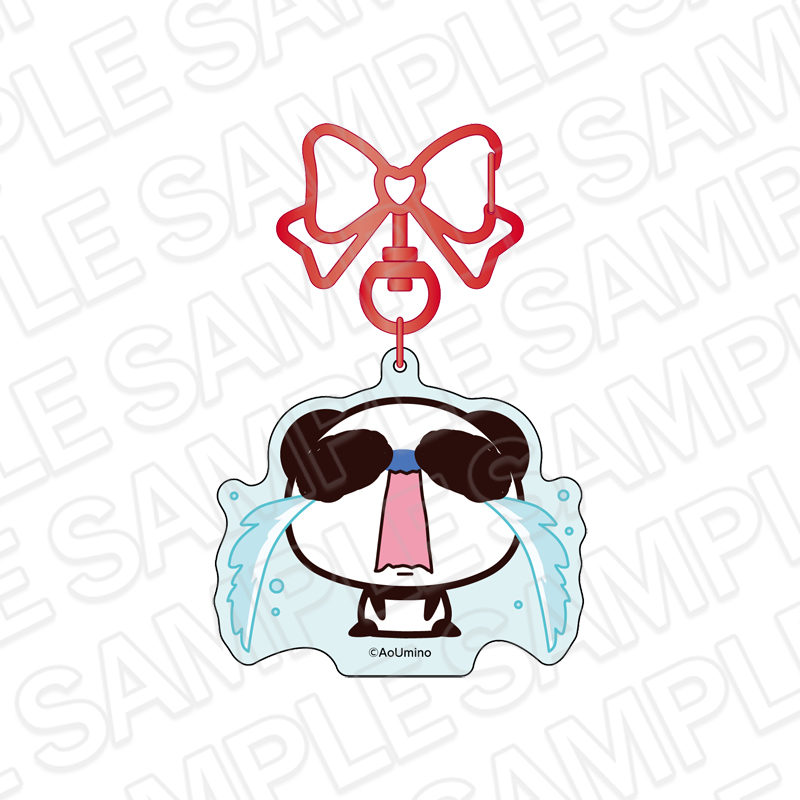 あおぱんだ ホログラムアクリルキーホルダー びえーん - AniSmile