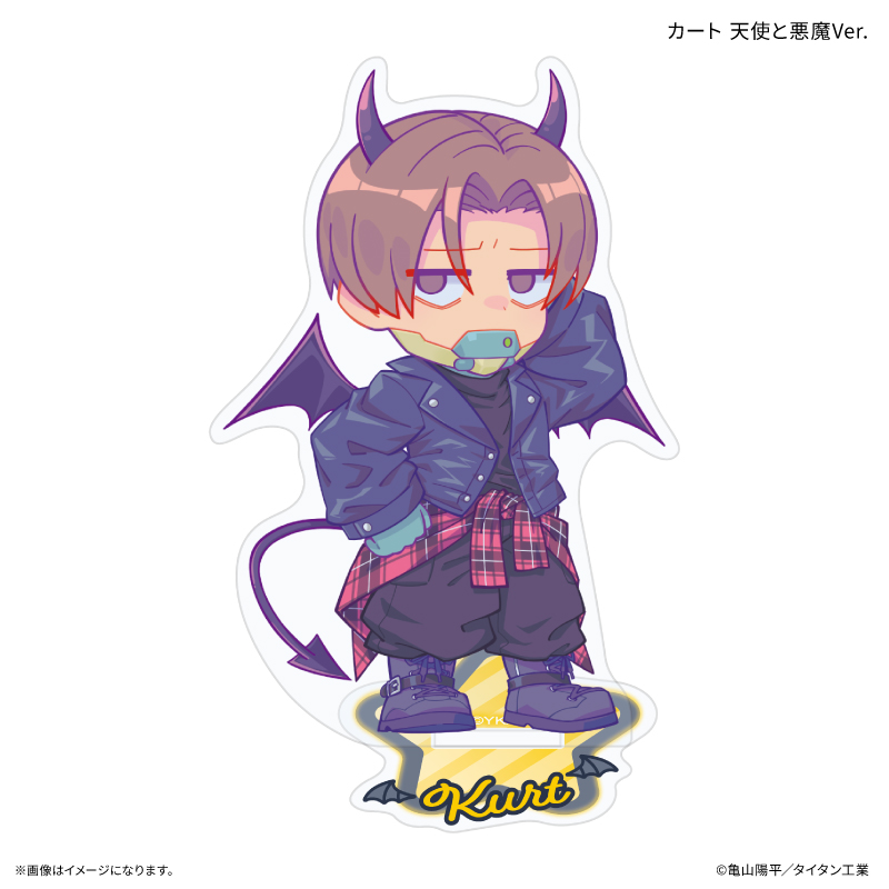 『銀河特急 ミルキー☆サブウェイ』 ミニアクリルスタンド カート 天使と悪魔Ver. - AniSmile