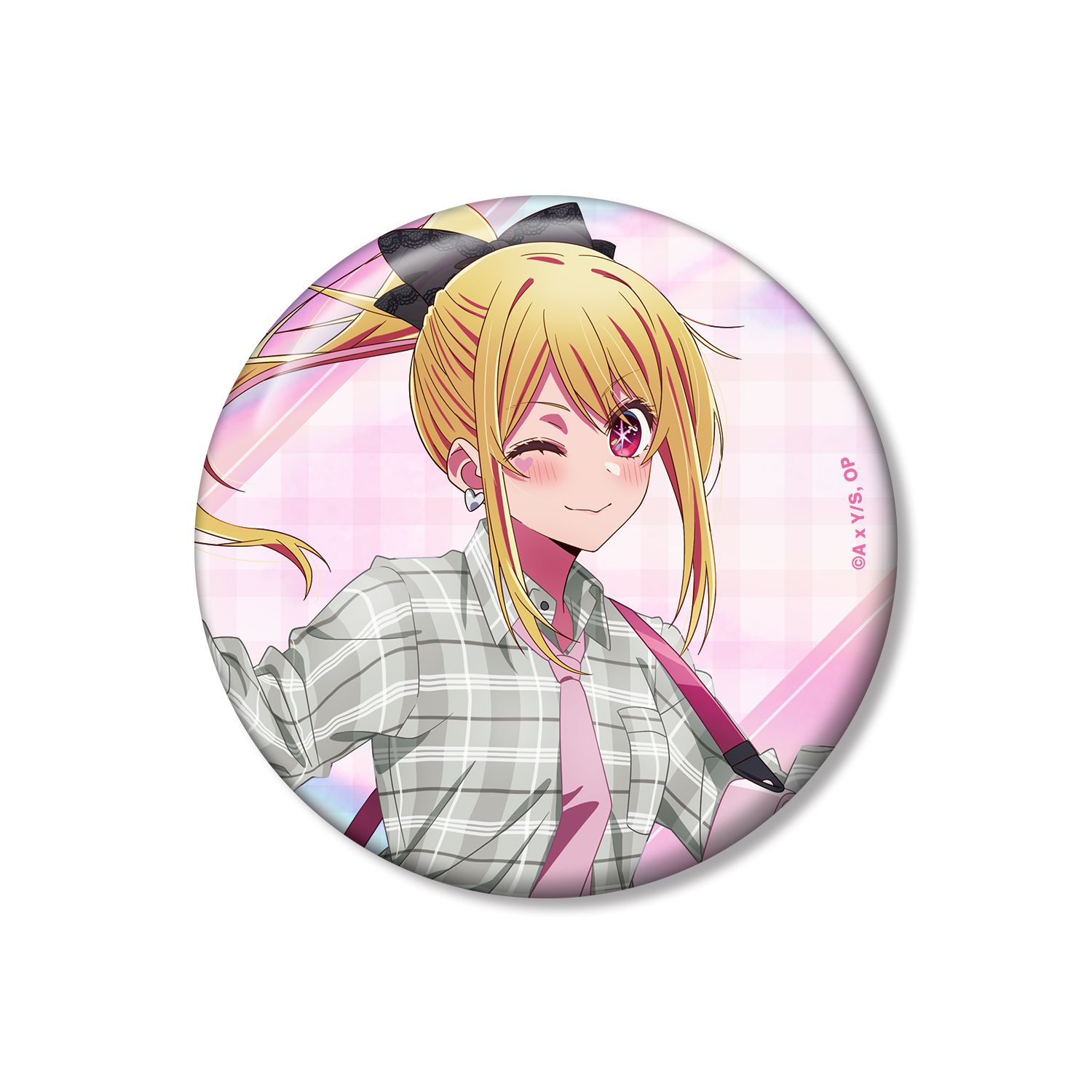 【推しの子】 描き下ろし ルビー ロックバンドver. 75mmオーロラ缶バッジ - AniSmile
