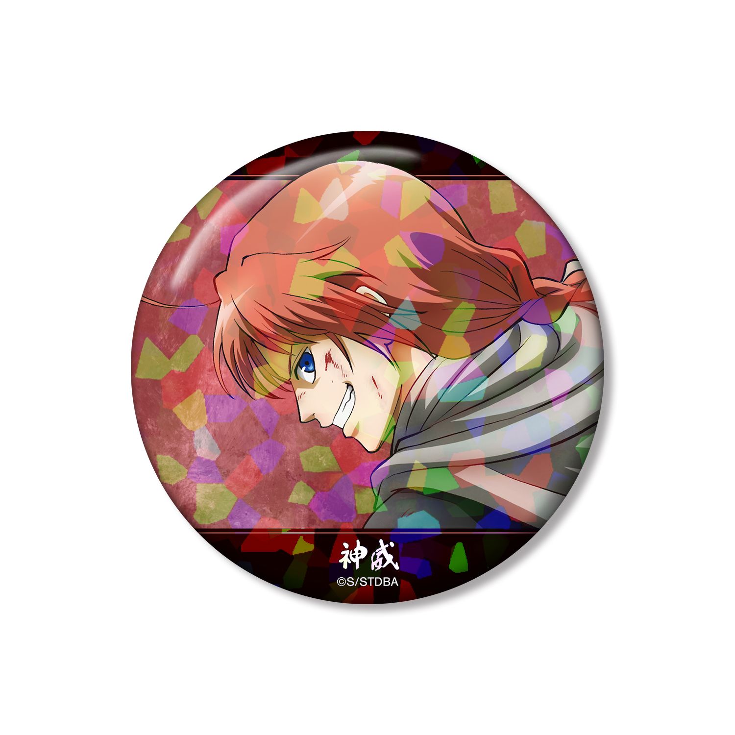 銀魂 描き下ろし 神威 戦う背中ver. 第2弾 ホログラム75mm缶バッジ - AniSmile
