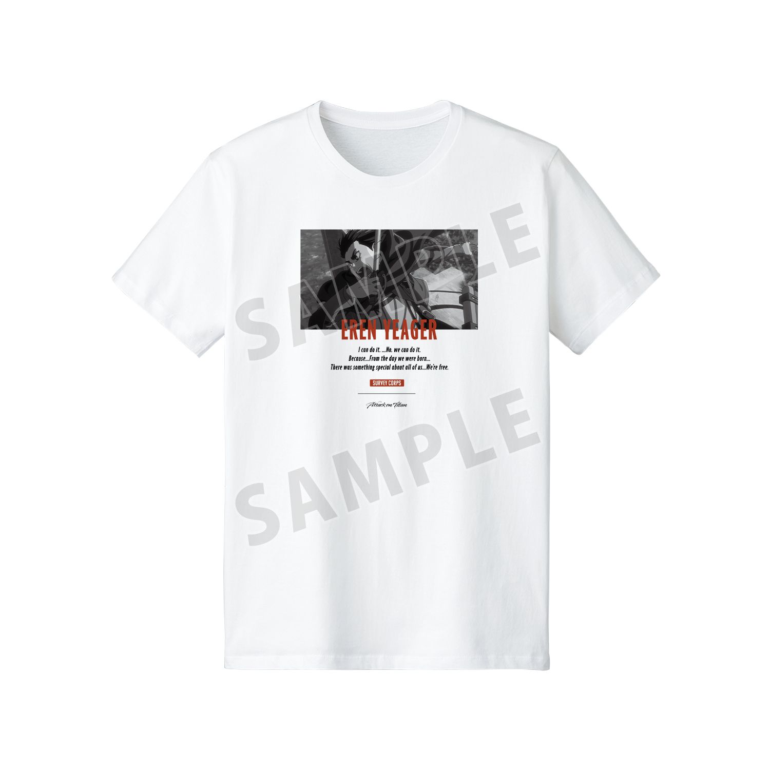 TVアニメ『進撃の巨人』 エレン 台詞Tシャツメンズ(サイズ/XXXL) - AniSmile