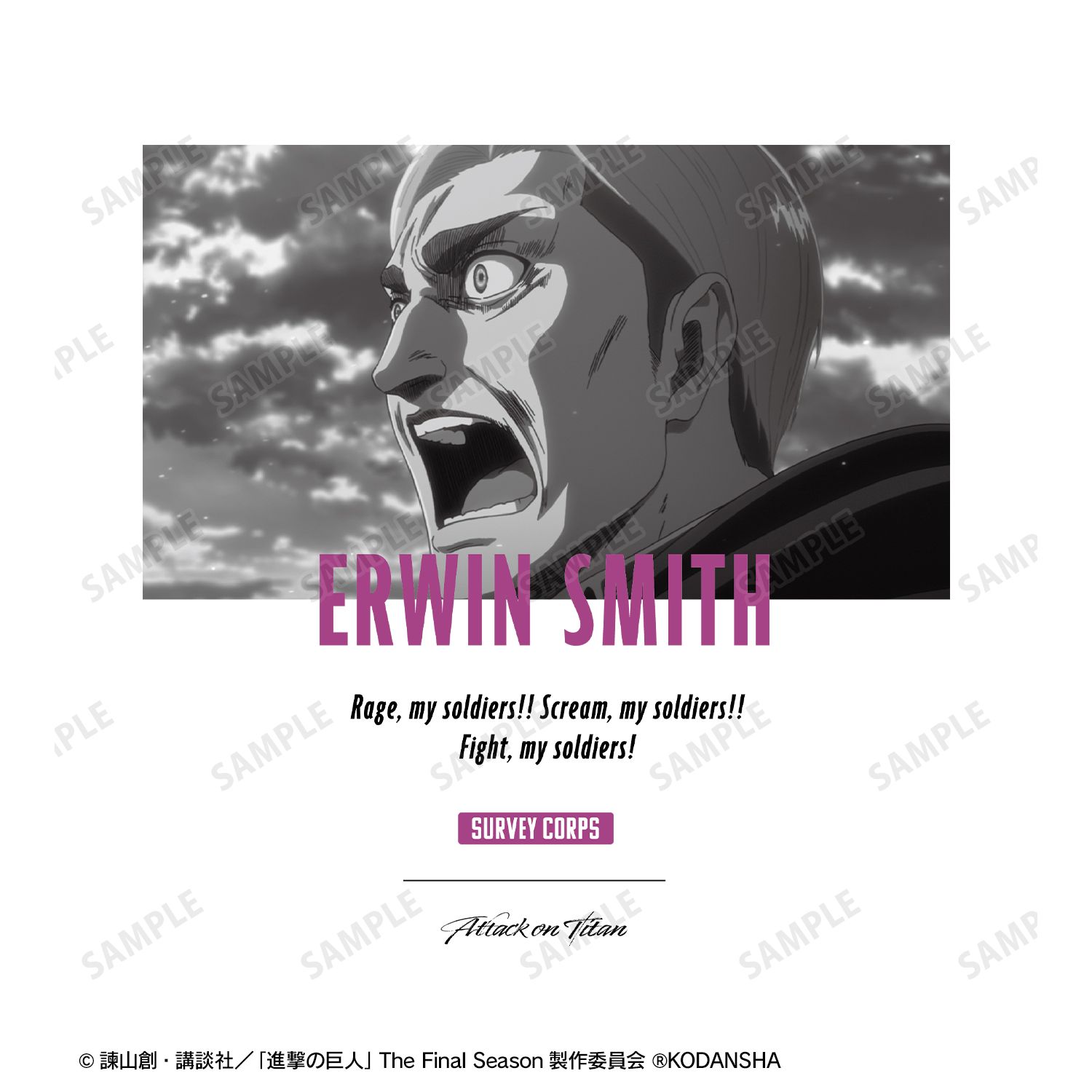 TVアニメ『進撃の巨人』 エルヴィン 台詞Tシャツレディース(サイズ/XL) 图片 3 | AniSmile
