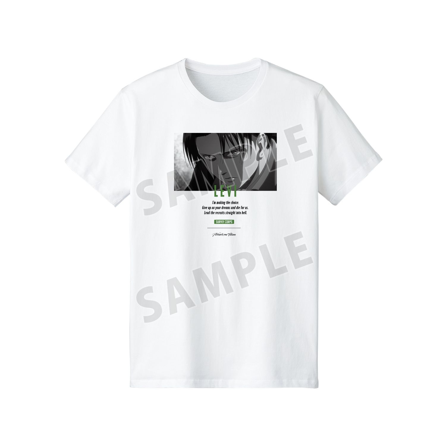 TVアニメ『進撃の巨人』 リヴァイ 台詞Tシャツレディース(サイズ/XL) - AniSmile