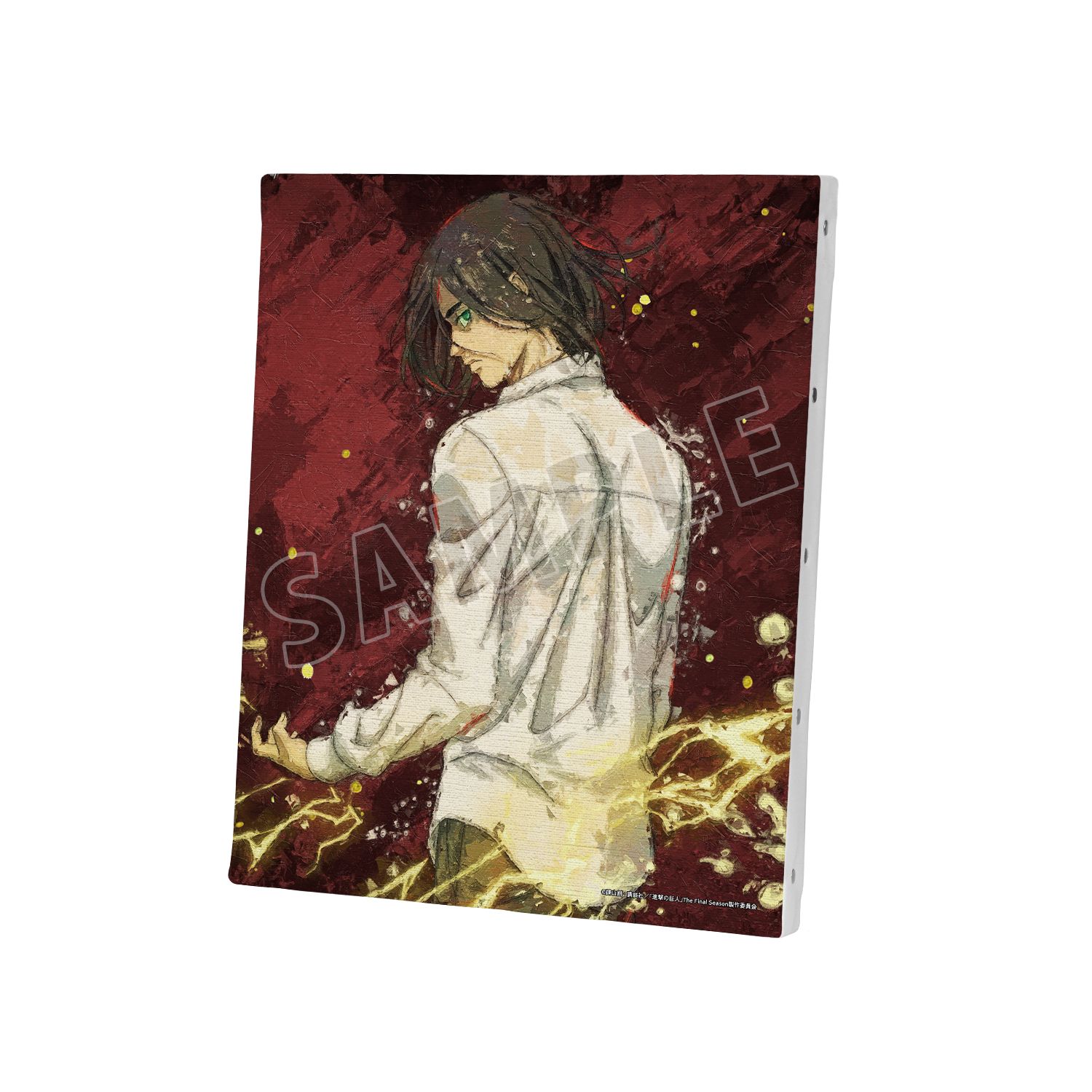 TVアニメ『進撃の巨人』 描き下ろし エレン 戦う背中ver. grunge CANVAS キャンバスボード - official product image | AniSmile