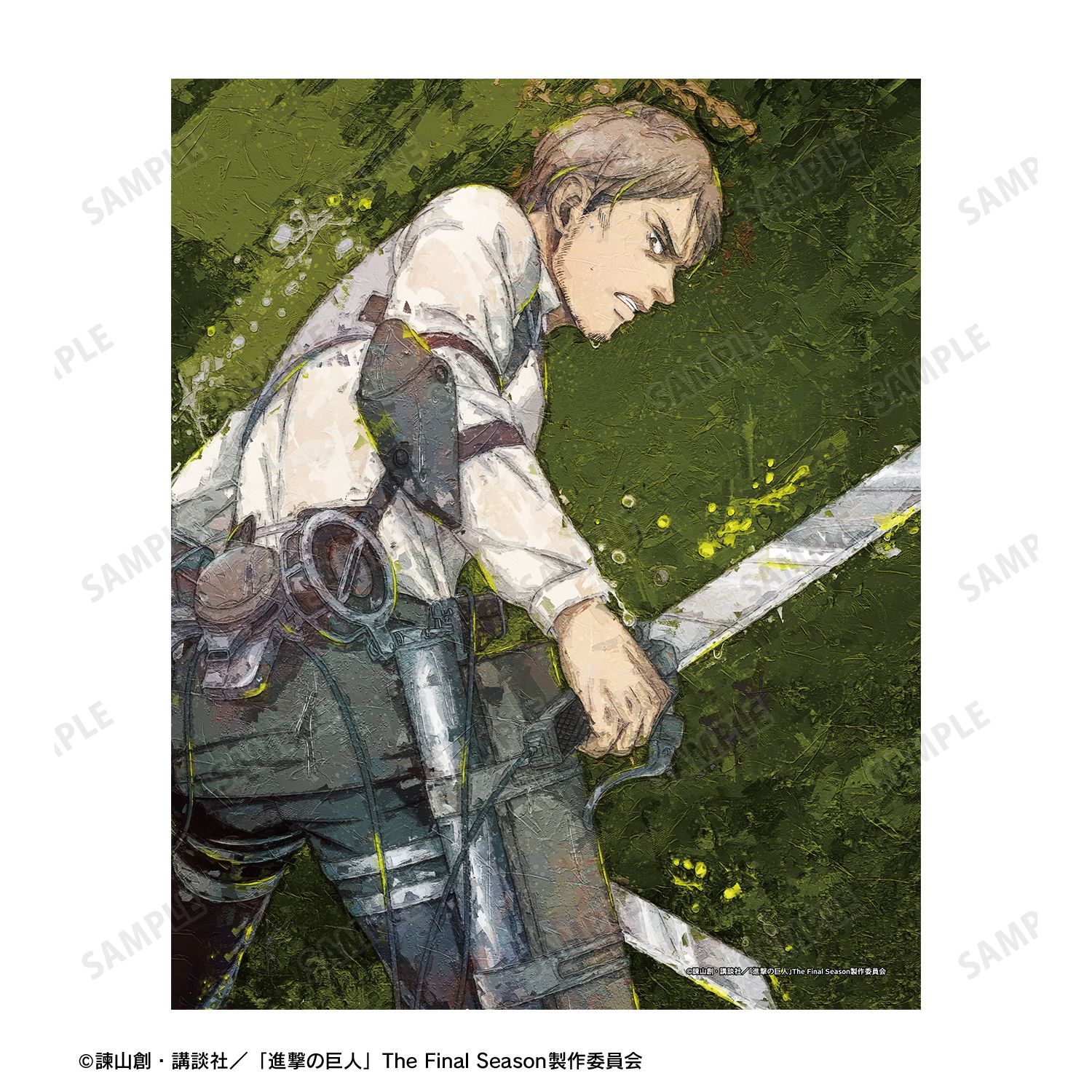 TVアニメ『進撃の巨人』 描き下ろし ジャン 戦う背中ver. grunge CANVAS キャンバスボード Image 3 | AniSmile