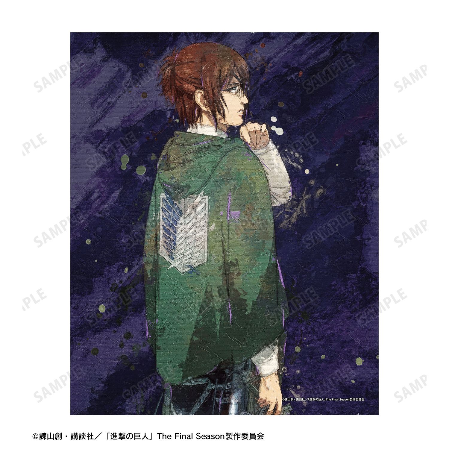 TVアニメ『進撃の巨人』 描き下ろし ハンジ 戦う背中ver. grunge CANVAS キャンバスボード Image 3 | AniSmile