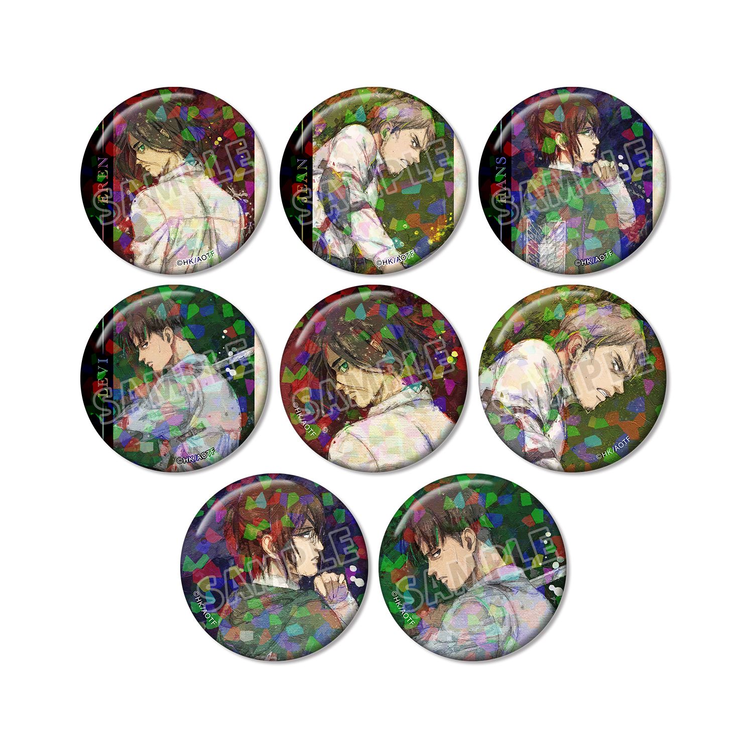 TVアニメ『進撃の巨人』 描き下ろし 戦う背中ver.トレーディング grunge CANVAS ホログラム缶バッジ(単位/BOX) - AniSmile