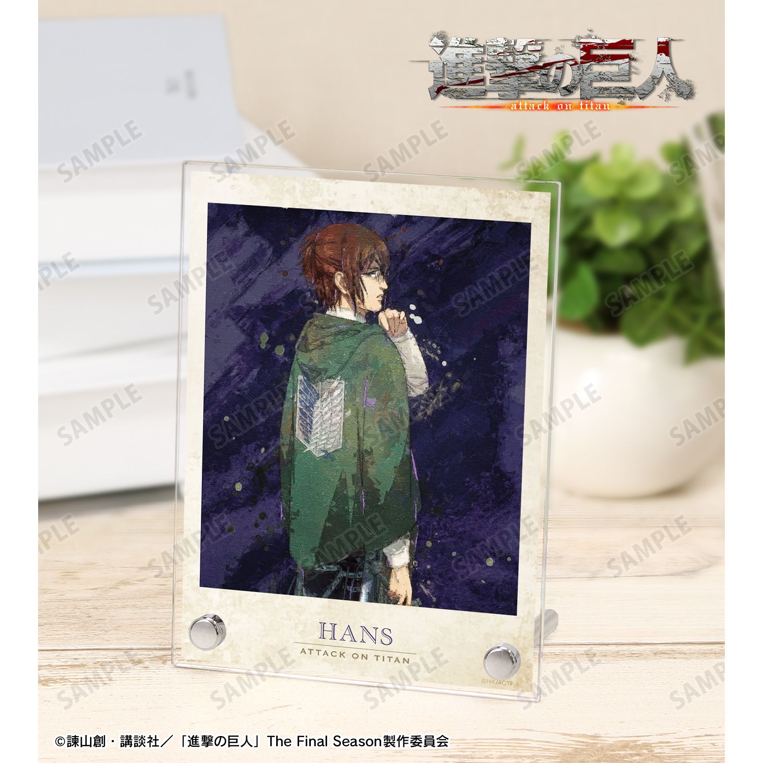 TVアニメ『進撃の巨人』 描き下ろし ハンジ 戦う背中ver. grunge CANVAS A6アクリルパネル Image 2 | AniSmile
