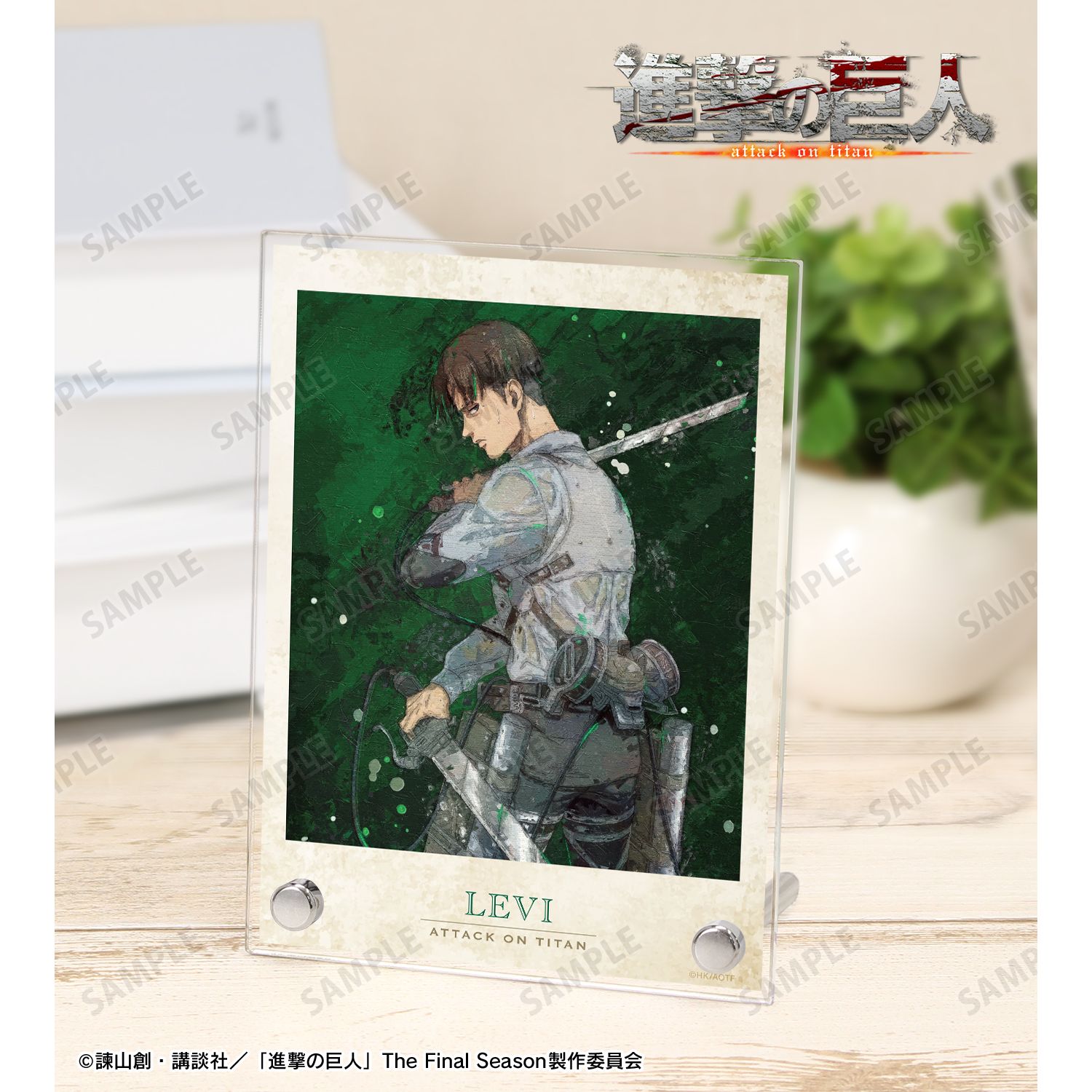 TVアニメ『進撃の巨人』 描き下ろし リヴァイ 戦う背中ver. grunge CANVAS A6アクリルパネル Image 3 | AniSmile