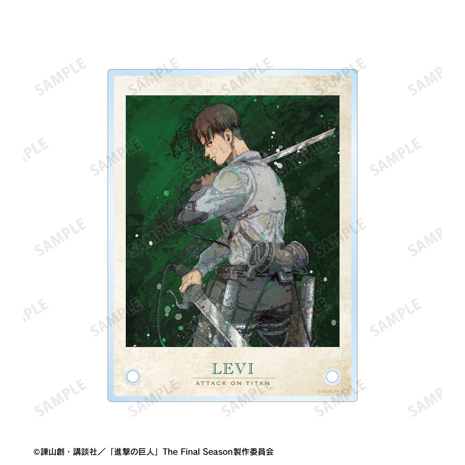TVアニメ『進撃の巨人』 描き下ろし リヴァイ 戦う背中ver. grunge CANVAS A6アクリルパネル Image 5 | AniSmile