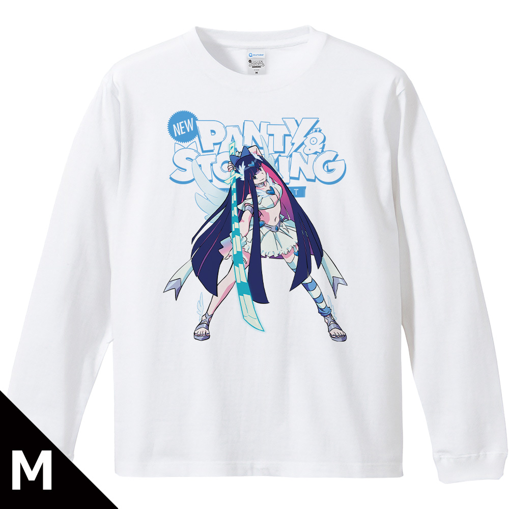 New PANTY & STOCKING with GARTERBELT リブ付ロングスリーブTシャツ ストッキング リアル等身ver. Mサイズ - AniSmile