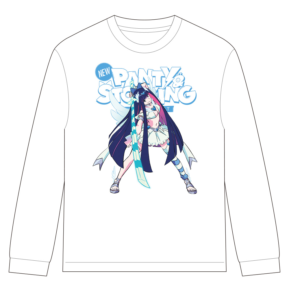 New PANTY & STOCKING with GARTERBELT リブ付ロングスリーブTシャツ ストッキング リアル等身ver. Lサイズ Image 4 | AniSmile