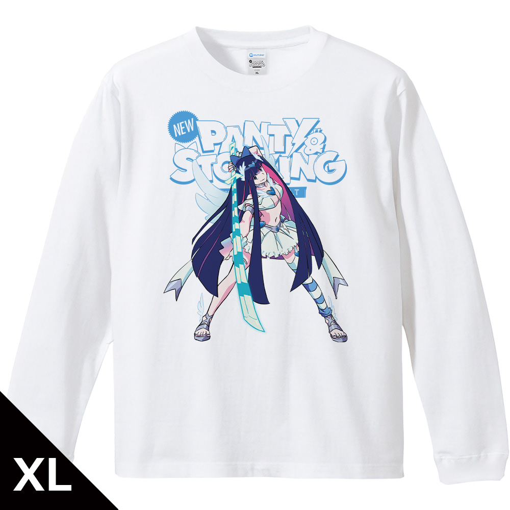 New PANTY & STOCKING with GARTERBELT リブ付ロングスリーブTシャツ ストッキング リアル等身ver. XLサイズ 图片 3 | AniSmile