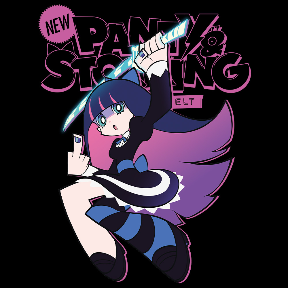 New PANTY & STOCKING with GARTERBELT Tシャツ ストッキング キービジュアルver. XLサイズ Image 4 | AniSmile