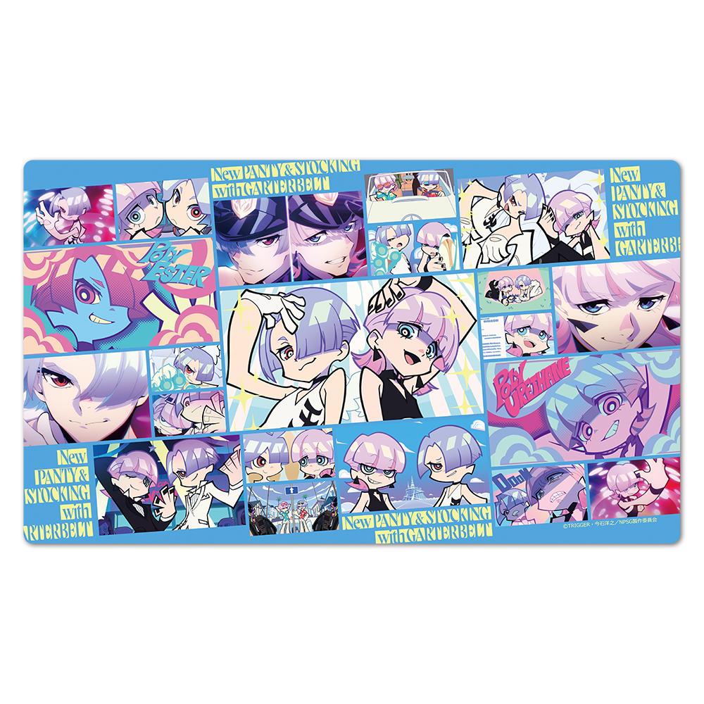 New PANTY & STOCKING with GARTERBELT キャラクターラバーマット ポリエステル&ポリウレタン 場面写ver. - AniSmile