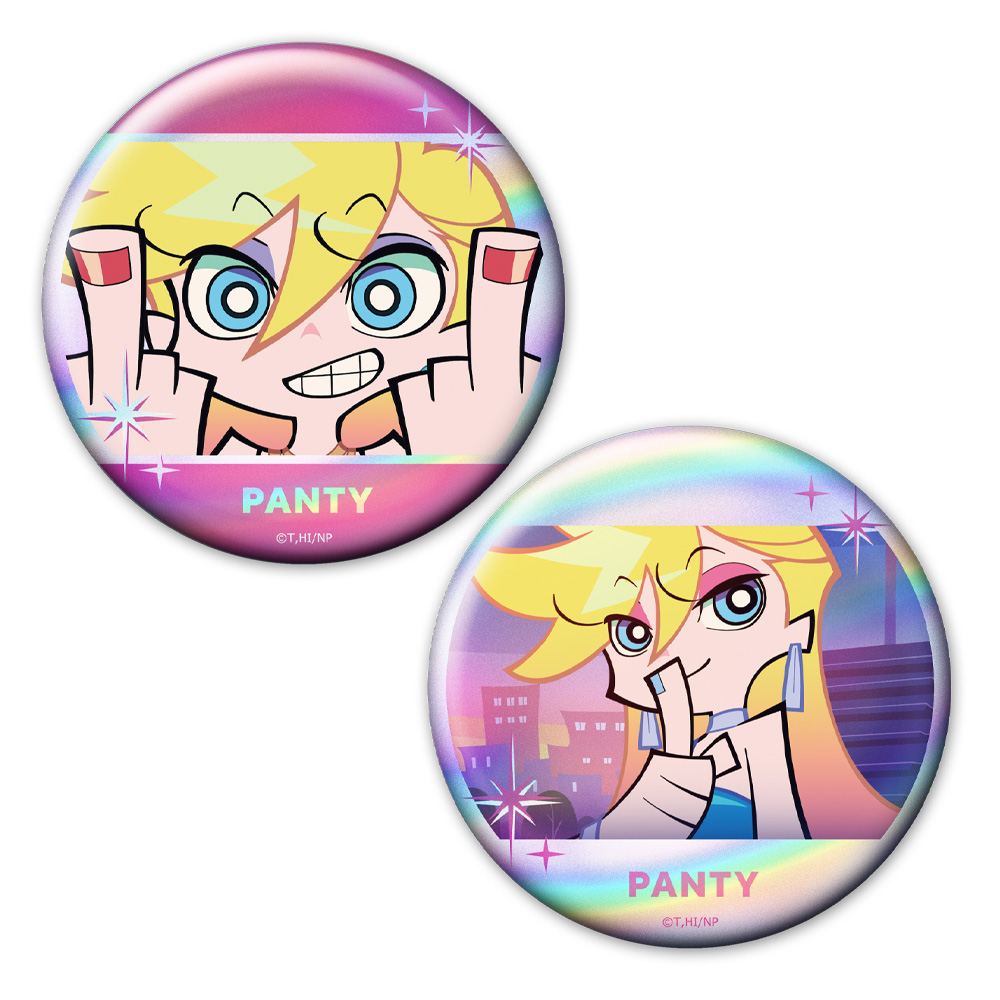 New PANTY & STOCKING with GARTERBELT ホログラム缶バッジ2個セット パンティ vol. - AniSmile