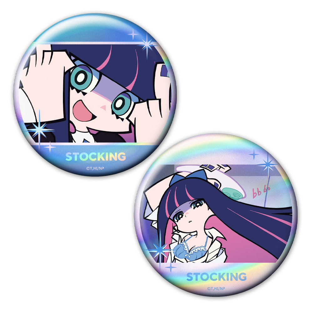 New PANTY & STOCKING with GARTERBELT ホログラム缶バッジ2個セット ストッキング vol.2 - AniSmile