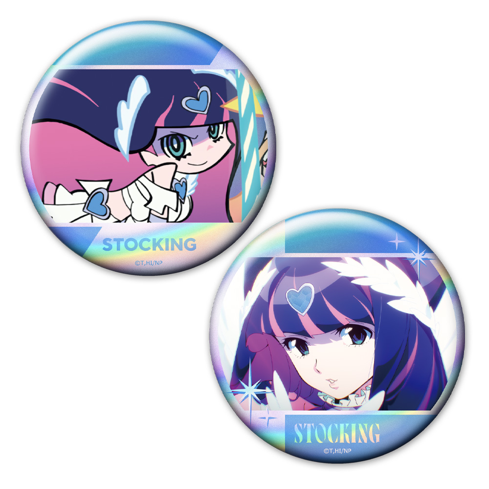New PANTY & STOCKING with GARTERBELT ホログラム缶バッジ2個セット ストッキング vol.3 - AniSmile