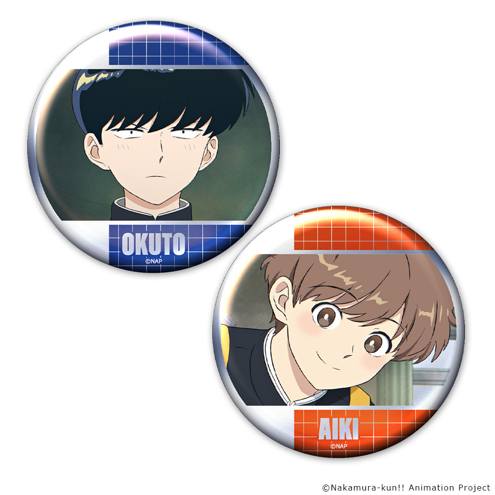 ガンバレ!中村くん!! メタリック缶バッジ2個セット 中村男久斗&広瀬愛貴 場面写ver. - AniSmile