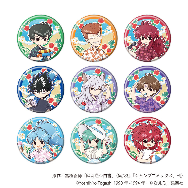 缶バッジ「幽☆遊☆白書」38/アロハver. ブラインド(全9種)(グラフアートイラスト) - official product image | AniSmile