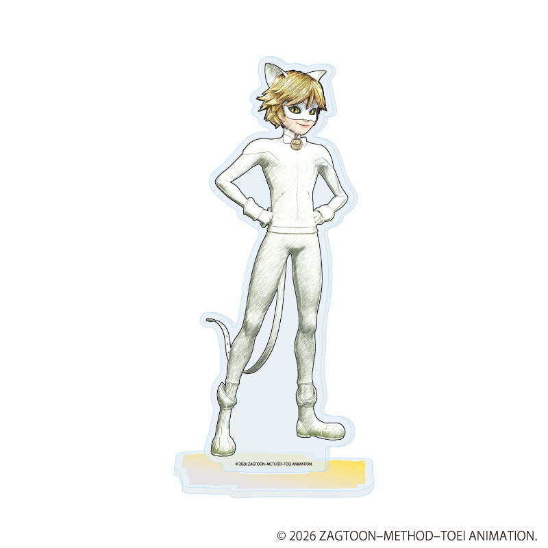 アクリルスタンド「ミラキュラス レディバグ&シャノワール」05/シャノワール(ウェディング)(グラフアートスケッチイラスト) - AniSmile