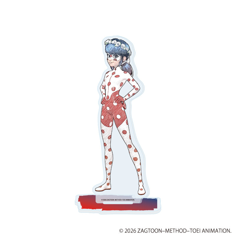 アクリルスタンド「ミラキュラス レディバグ&シャノワール」04/レディバグ(ウェディング)(グラフアートスケッチイラスト) - AniSmile
