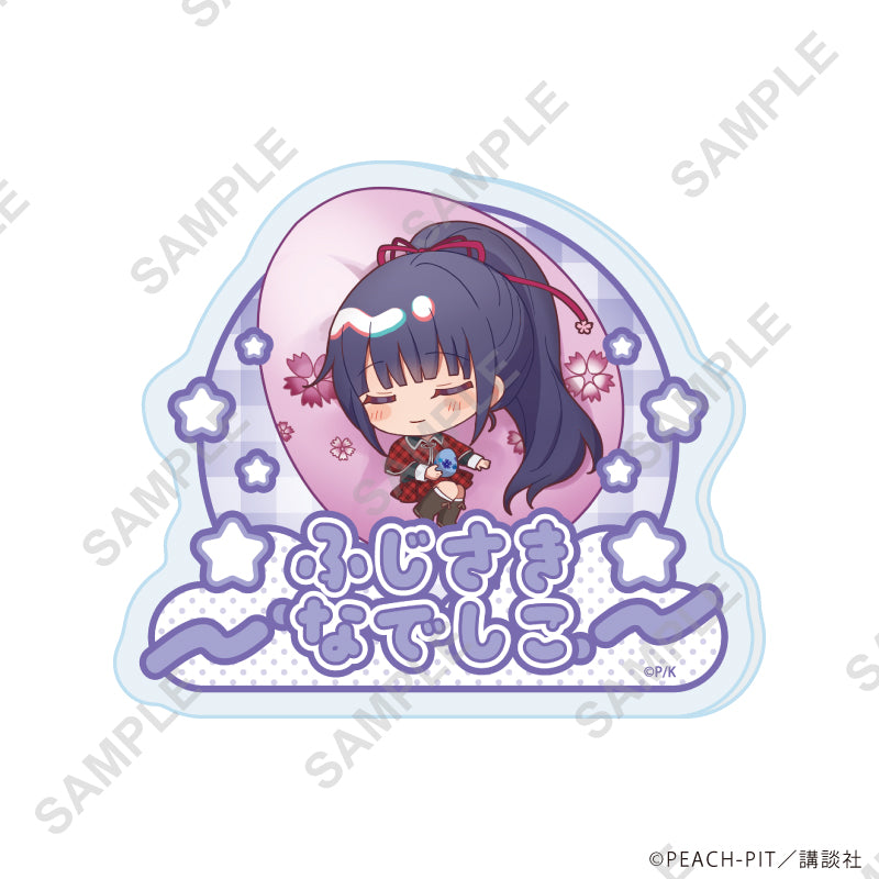 おなまえアクリルプレートバッジ「しゅごキャラ!」08/藤咲なでしこ しゅごたまクッションver.(ミニキャライラスト) - AniSmile