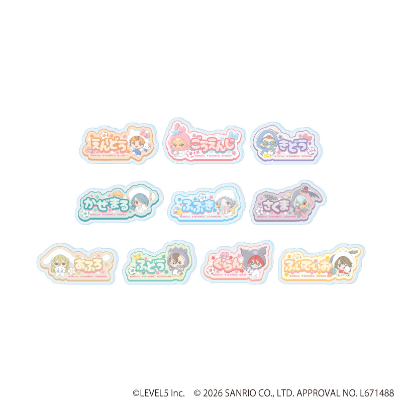 アクリルプレートバッジ「イナズマイレブン×サンリオキャラクターズ」03/ブラインド(全10種)(コラボイラスト) - AniSmile