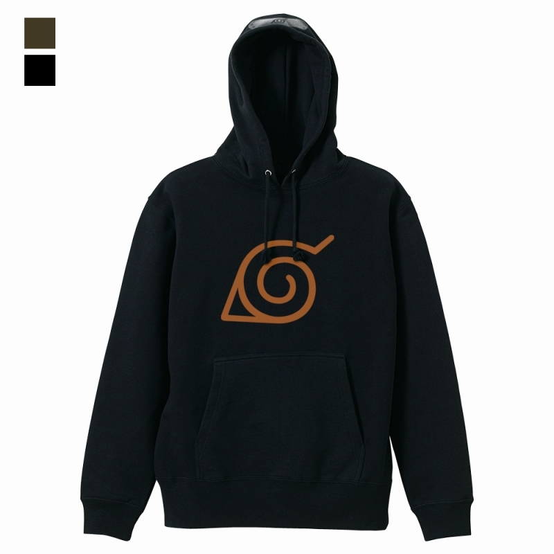 NARUTO-ナルト- 疾風伝 木ノ葉隠れの里 プルオーバーパーカー/BLACK-XL - 官方商品图片 | AniSmile