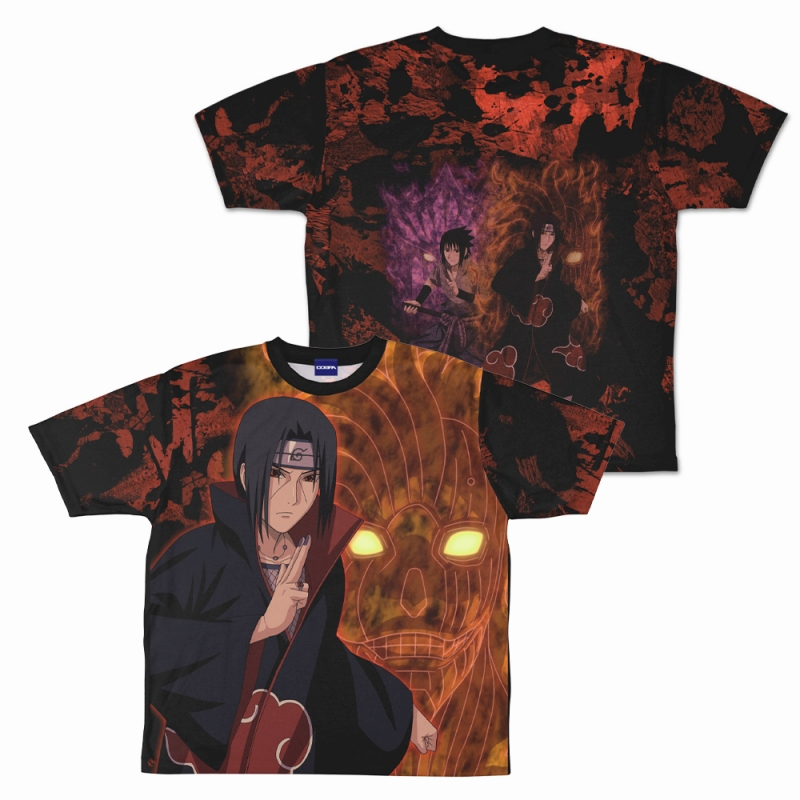 NARUTO-ナルト- 疾風伝 描き下ろし うちはイタチ 両面フルグラフィックTシャツ/L - 官方商品图片 | AniSmile