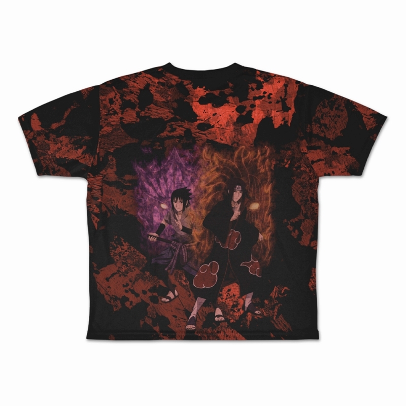 NARUTO-ナルト- 疾風伝 描き下ろし うちはイタチ 両面フルグラフィックTシャツ/L 图片 3 | AniSmile