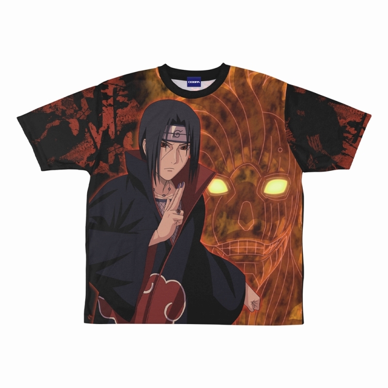 NARUTO-ナルト- 疾風伝 描き下ろし うちはイタチ 両面フルグラフィックTシャツ/M 图片 2 | AniSmile