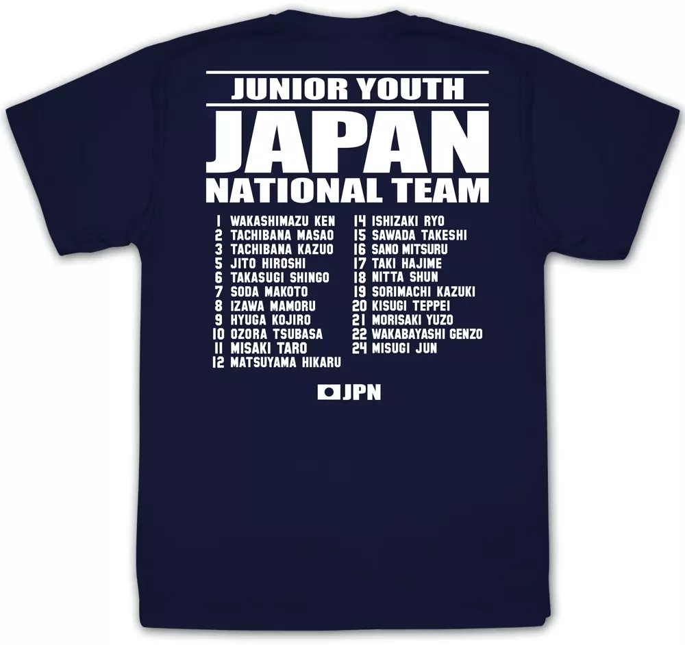 キャプテン翼シーズン2 ジュニアユース編 キャプテン翼 ジュニアユース日本代表 ドライTシャツ/NAVY-S 图片 2 | AniSmile