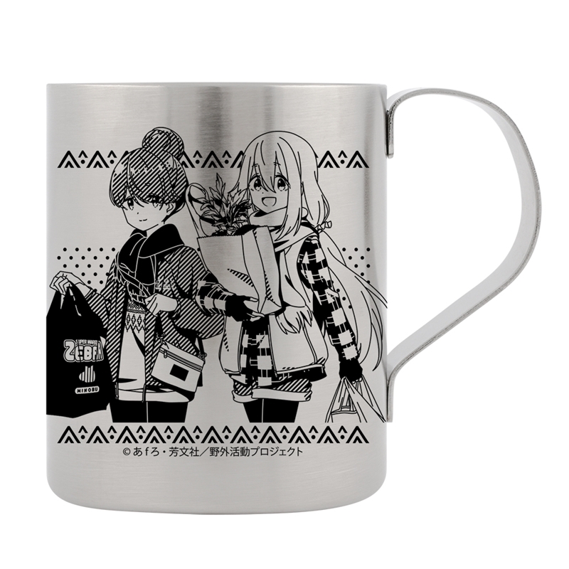 ゆるキャン△ SEASON3 描き下ろし リン&なでしこ 二層ステンレスマグカップ ゼブラでお買い物Ver. - AniSmile