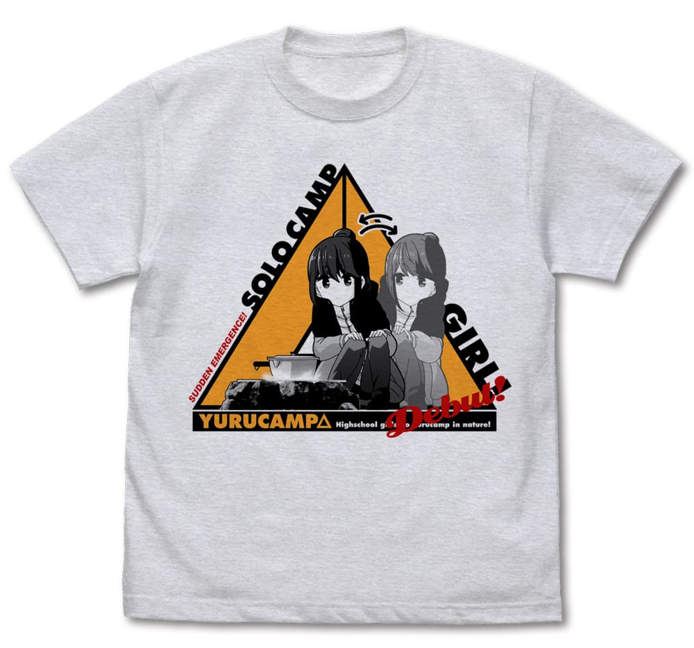 ゆるキャン△ 初めてのソロキャン Tシャツ/ASH-S - AniSmile