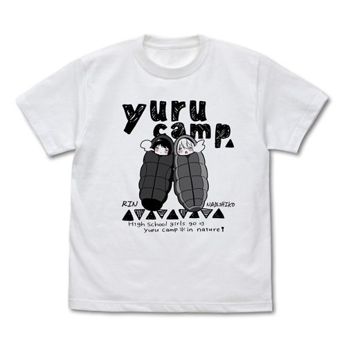 ゆるキャン△ リン&なでしこシュラフ Tシャツ/WHITE-XL - AniSmile
