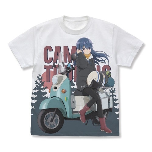 ゆるキャン△ SEASON3 描き下ろし 志摩リン フルグラフィックTシャツ バイクでひといきVer./WHITE-M - AniSmile