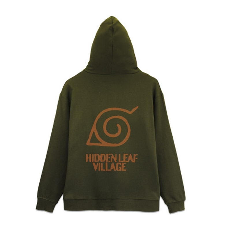 NARUTO-ナルト- 疾風伝 木ノ葉隠れの里ヴィンテージロゴ ジップパーカー/MOSS-XXL Image 2 | AniSmile