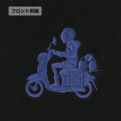 ゆるキャン△ SEASON3 バイク志摩リン ワンポイント刺繍ポロシャツ/BLACK-L 画像 3 | AniSmile