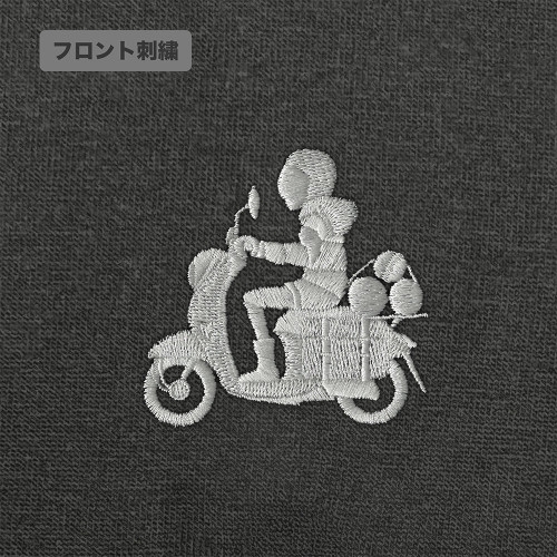 ゆるキャン△ SEASON3 バイク志摩リン ワンポイント刺繍Tシャツ/SUMI-L 画像 3 | AniSmile