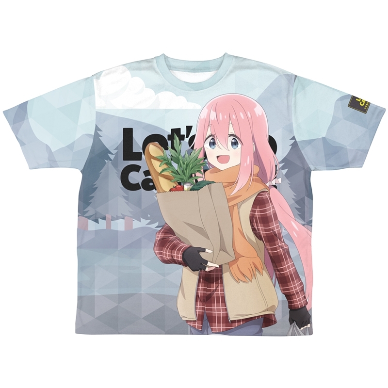 ゆるキャン△ SEASON3 描き下ろし 各務原なでしこ 両面フルグラフィックTシャツ ゼブラでお買物/M 画像 2 | AniSmile