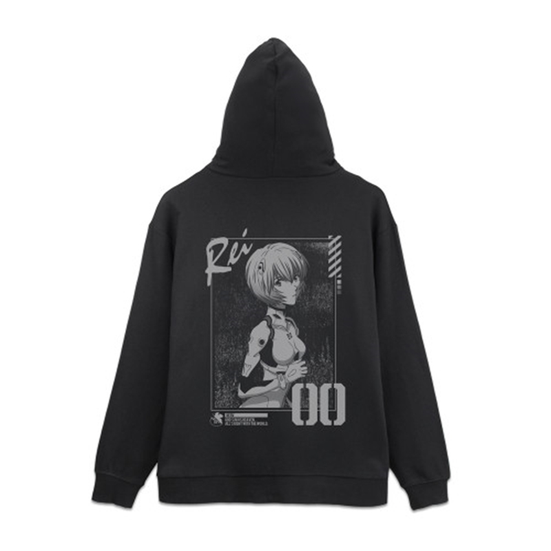 EVANGELION 綾波レイ ジップパーカー/BLACK-XL 画像 2 | AniSmile