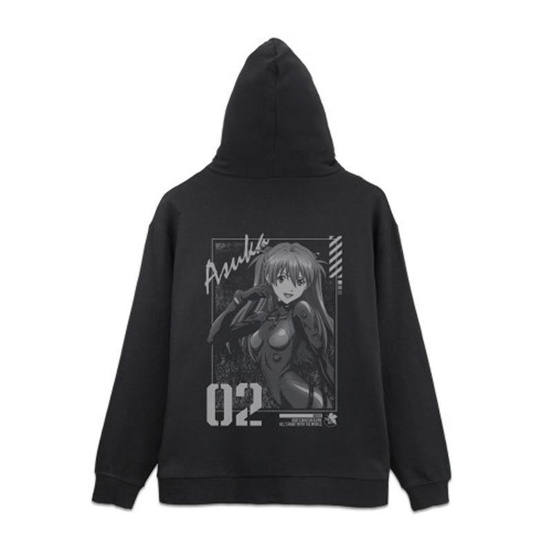 EVANGELION 式波・アスカ・ラングレー ジップパーカー/BLACK-XL 画像 2 | AniSmile