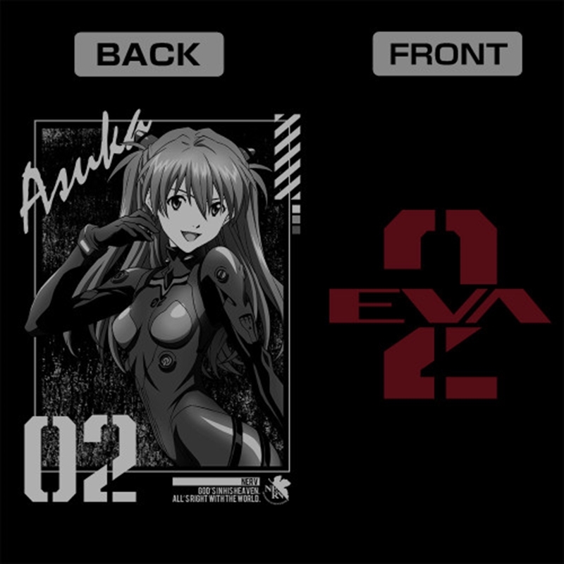 EVANGELION 式波・アスカ・ラングレー ジップパーカー/BLACK-XL 画像 4 | AniSmile