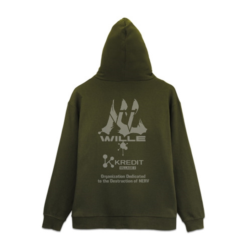 EVANGELION WILLE&KREDIT ジップパーカー/MOSS-XXL 图片 2 | AniSmile