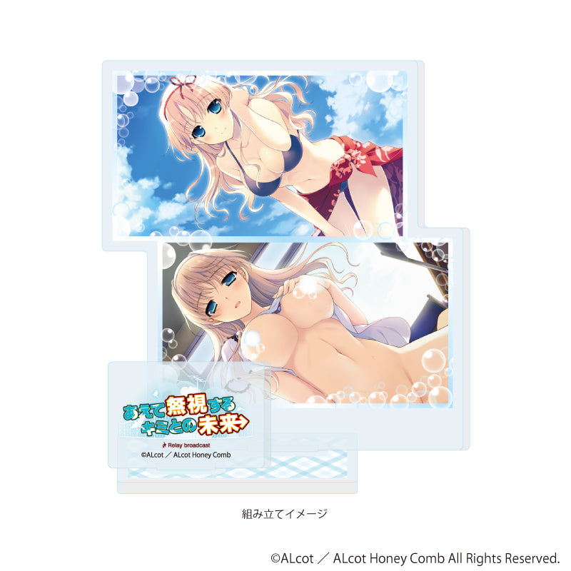 アクリルスタンドプレート「ALcot/ALcotハニカムシリーズ」02/あえて無視するキミとの未来B(公式イラスト) Image 2 | AniSmile