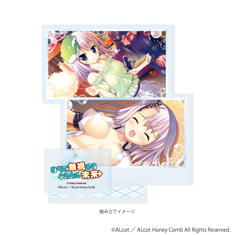 アクリルスタンドプレート「ALcot/ALcotハニカムシリーズ」01/あえて無視するキミとの未来A(公式イラスト) Image 2 | AniSmile