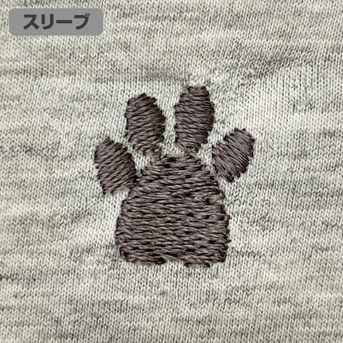 銀魂. 定春 ワンポイント刺繍Tシャツ/OATMEAL-M Image 4 | AniSmile